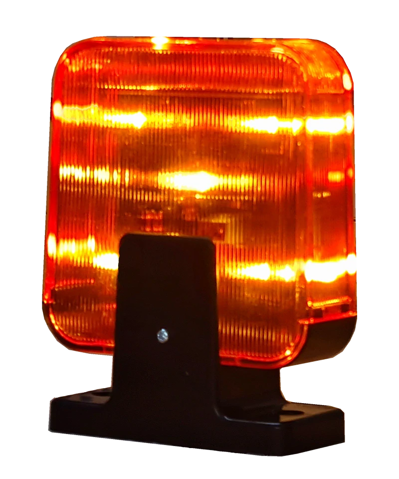 Maják výstražné světlo 12-240V oranžový plochý 