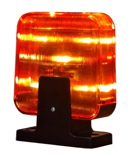 Maják výstražné světlo 12-240V oranžový plochý 